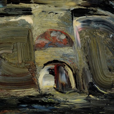 "Porți. Moldovița" by Anatol Ghimpu, 1999, 420x680mm, ulei pe pânză