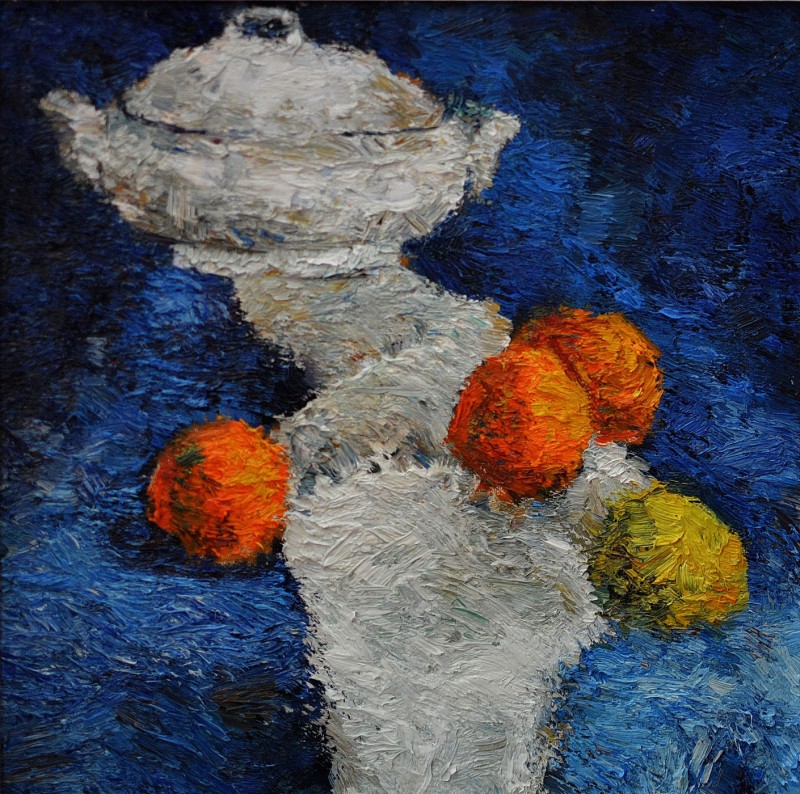 "Natură statică" by Ioan Postică, 2014, 400X400mm, ulei pe pânză