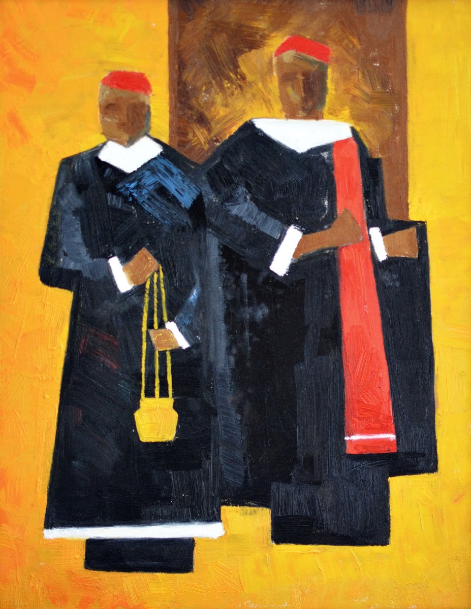 "Composition" by Nika Glițos, oil on canvas