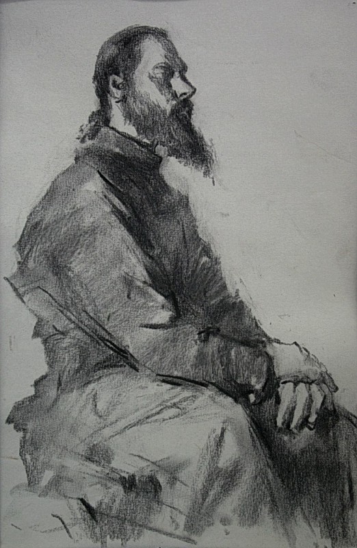 "Desen. Figură / semifigură" by Gheorghe Lisița
