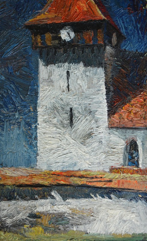 "Etude. Merghindeal" by Ion Golubei, 2012, 400x250mm, oil on canvas