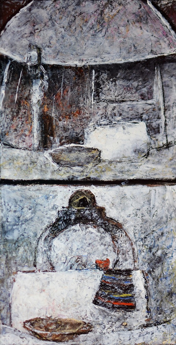 "Motiv. Râmnicu-Vâlcea" by Cristina Dabija, 2012, 400x250mm, tehnică mixtă pe hârtie