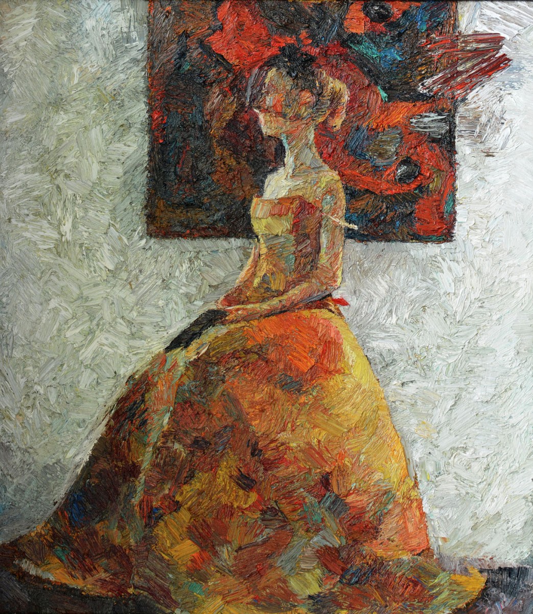 "Figură tematică" by Vlada Cibuc, 2016, 800x700mm, oil on canvas
