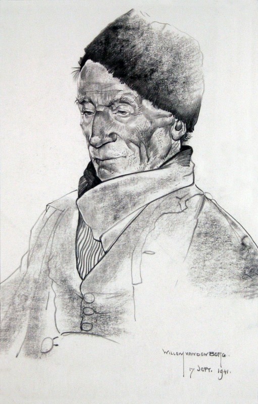"Drawing. Portrait" by Willem van den Berg