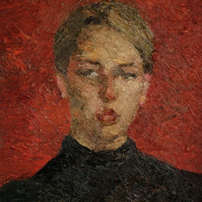 "Portrait" by Oxana Țip, 1999, 450x380mm, oil on canvas