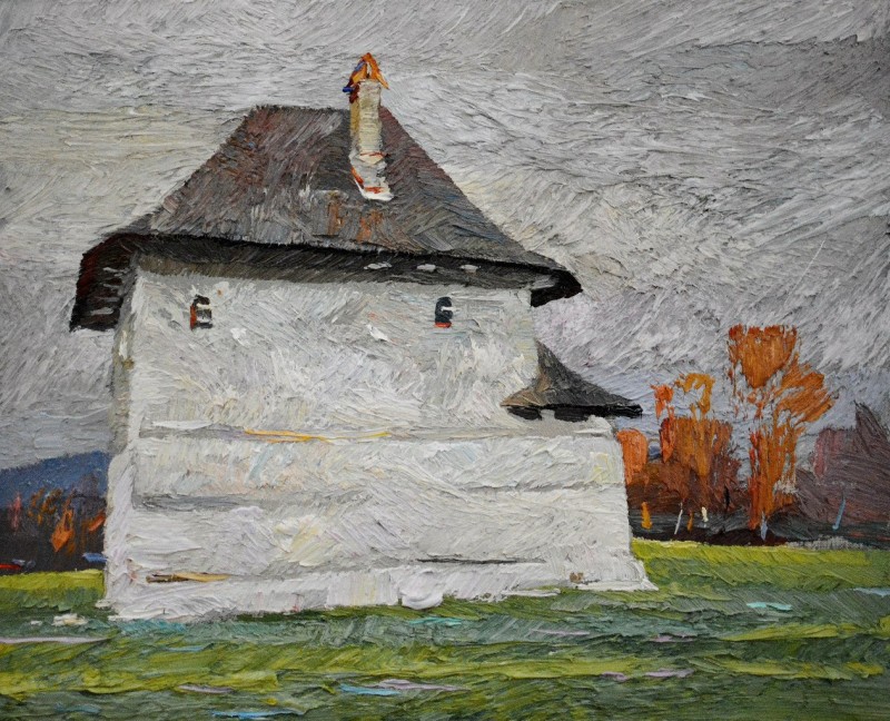 "Manor. Măldărăşti" by Anatol Ghimpu, 2016, 420x520mm, oil on canvas