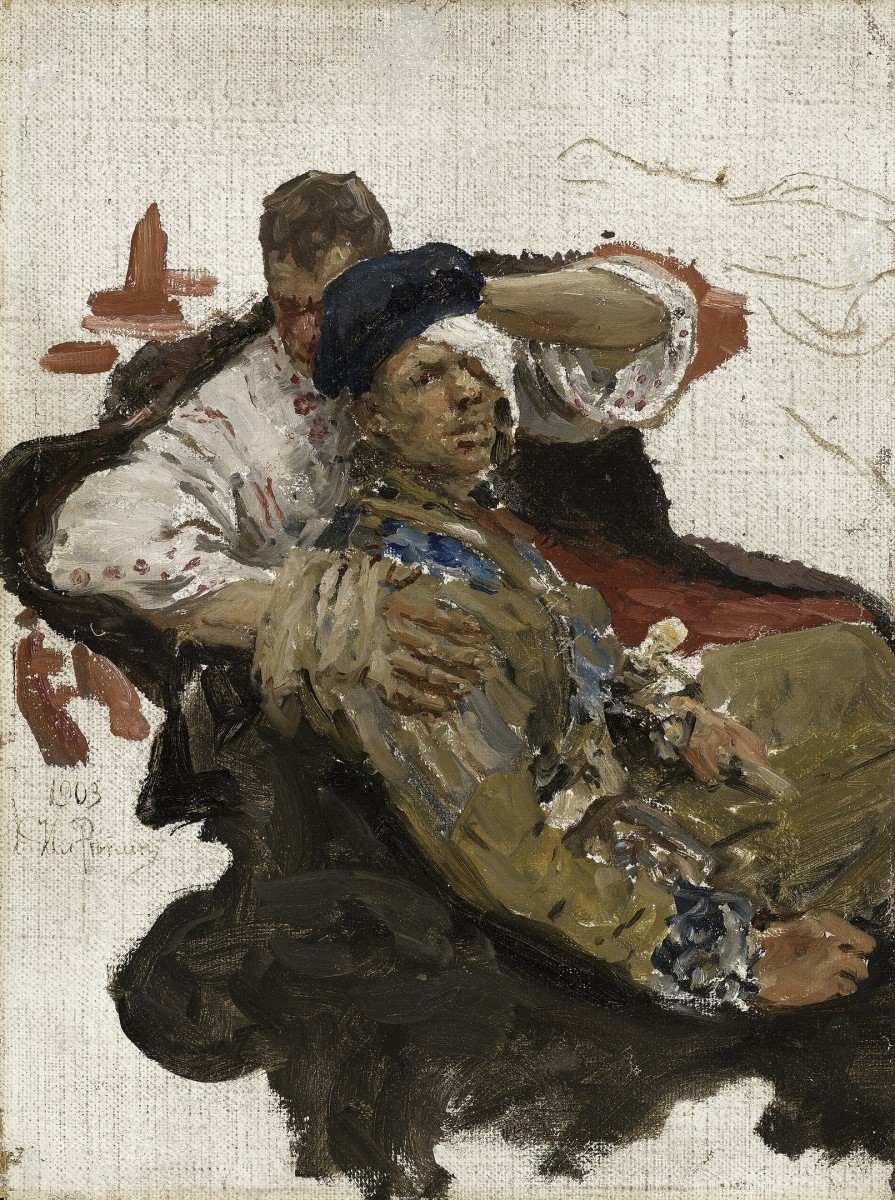 "Композиция. Фигура / полуфигура" by Илиа Ефимович Репин, масло / холст
