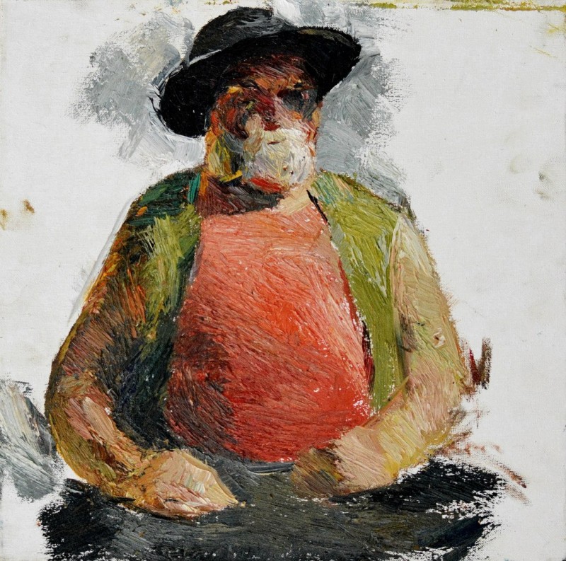 "Studiu. Figură" by Alexandru Musteață, 2015, ulei pe pânză