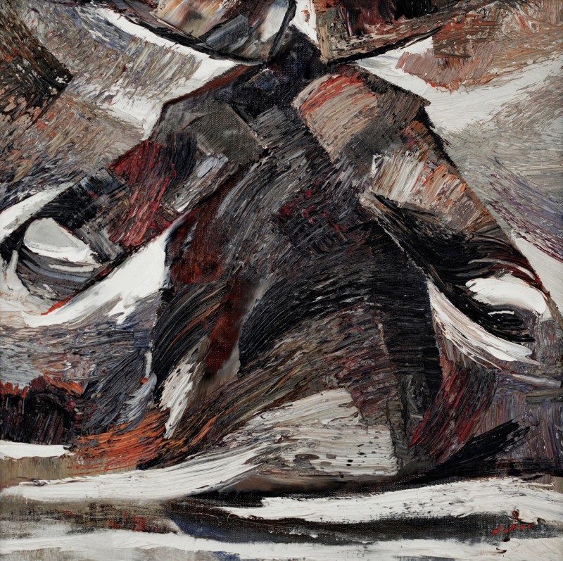 "Windmill" by Anatol Ghimpu, 2004, 520x520mm, oil on canvas