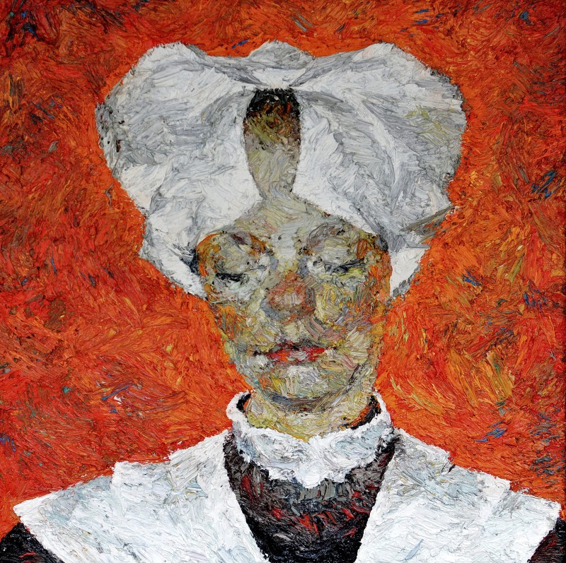 "Portret tematic" by Cаролина Леагул, 2013, 420x420mm, масло / холст