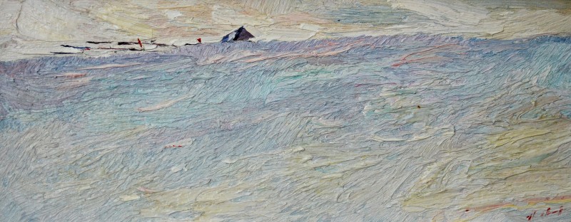 "Этюд" by Анатол Гимпу, 2018, 200x500mm, масло / холст