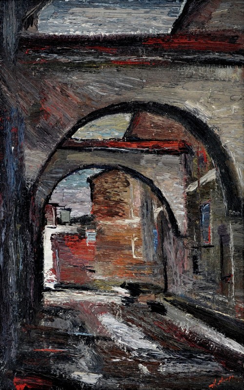 "Baia Mare" by Anatol Ghimpu, 1998, 550x350mm, oil on canvas