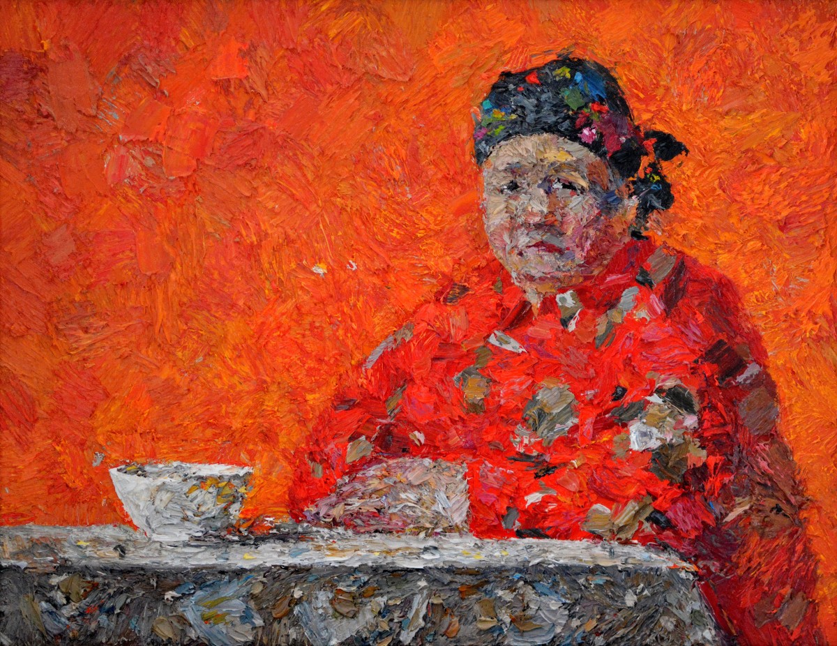 "Painting. Portrait. Long term" by Eduard Leahu, 500x600mm, oil on canvas
