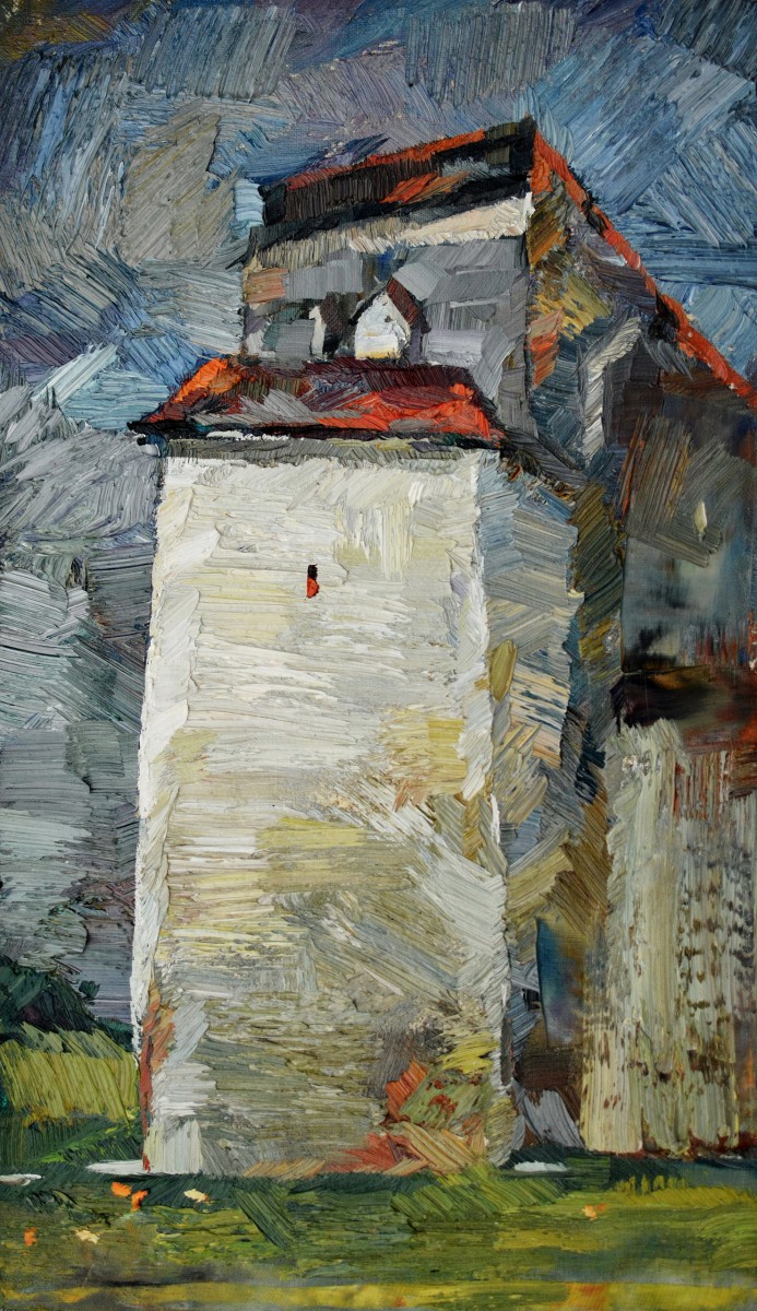 "Transilvania" by Alisa Bivol, 2017, 520x300mm, ulei pe pânză
