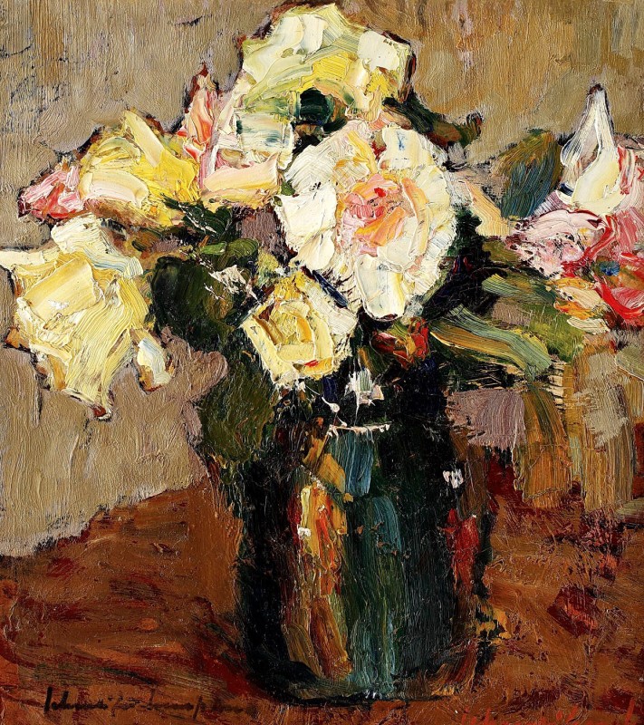 "Painting. Flowers" by Rudolf Schweitzer-Cumpăna