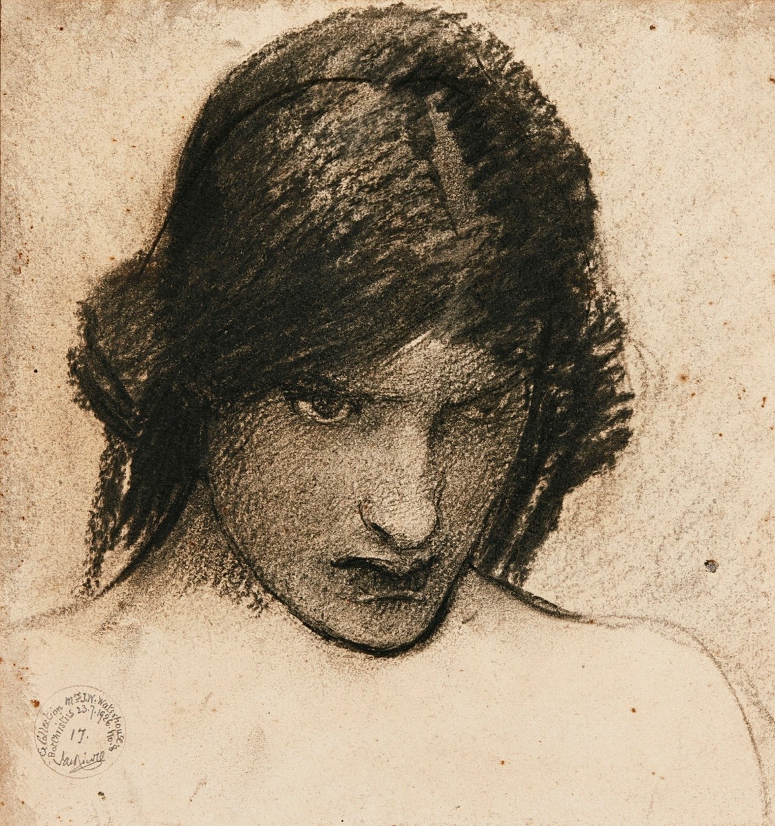 "Drawing. Portrait" by John William Waterhouse