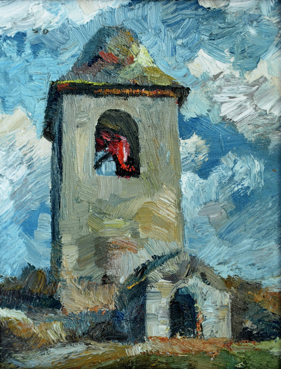 "Motiv. Butuceni" by Nicolae Luca, 2007, 250x200mm, oil on canvas