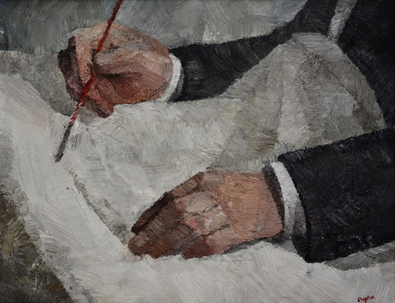 "Mîini" by Александра Cлапатиуc, 2007, 320x420mm, масло / холст