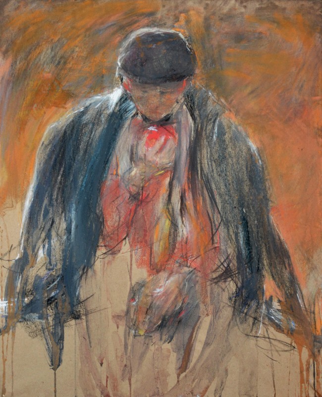 "Drawing. Figure" by Eduard Leahu, 500x400mm, pastel on paper