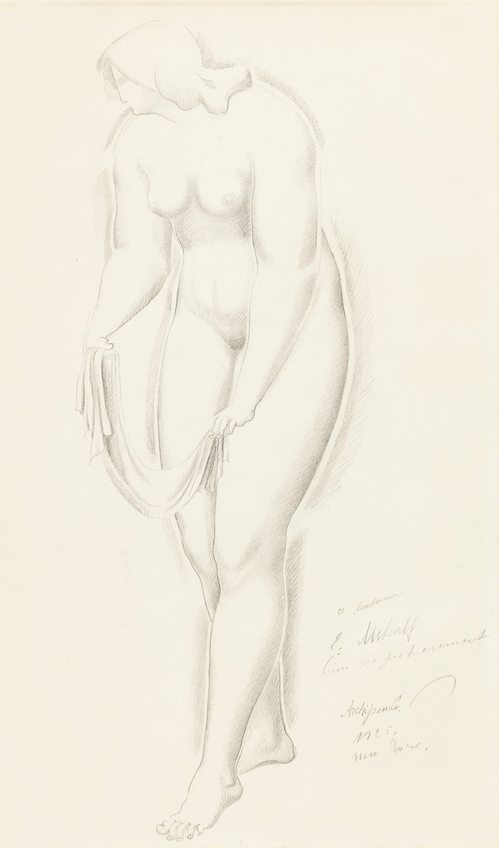 "Drawing. Nude" by Alexander Porfyrovych Archipenko