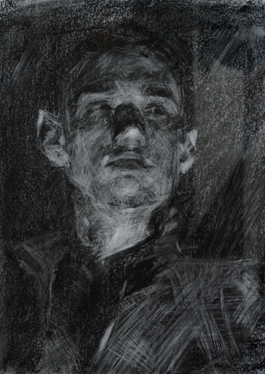 "Desen. Portret" by Eduard Leahu, 400x300mm, Russian sauce pe hârtie