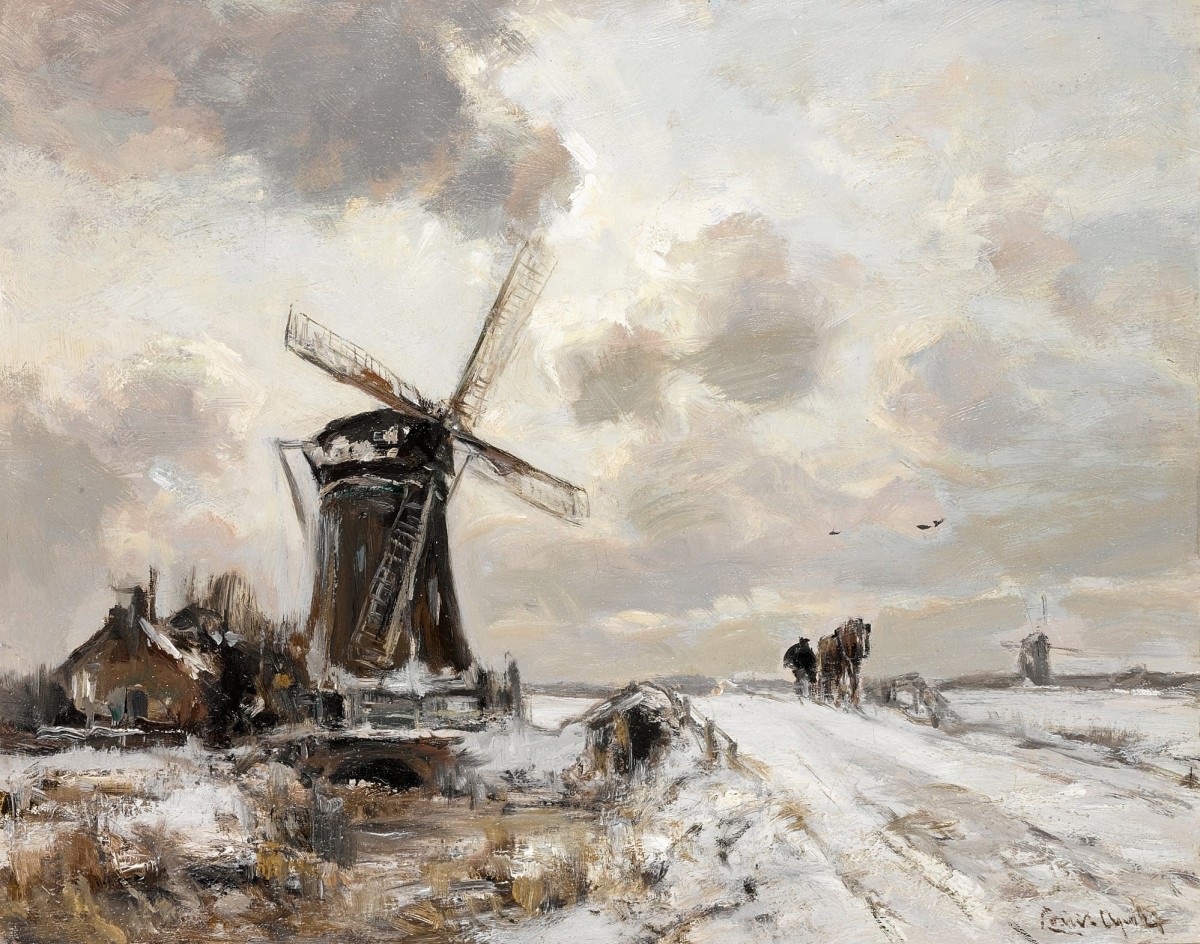 "Pictură. Mori de vânt" by Louis Apol