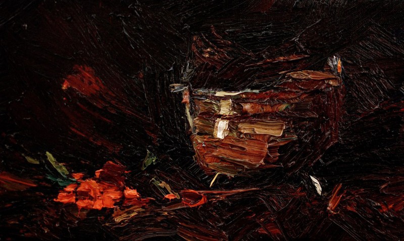 "Etude. Still life" by Oxana Țip, 2016, 200x330mm, oil on canvas