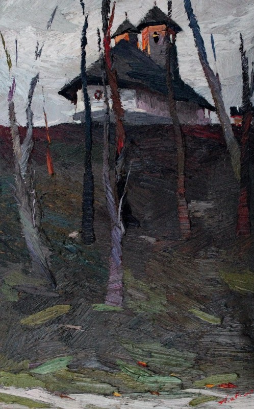 "Painting. Pleinair. Pleinair romania" by Anatol Ghimpu, oil on canvas