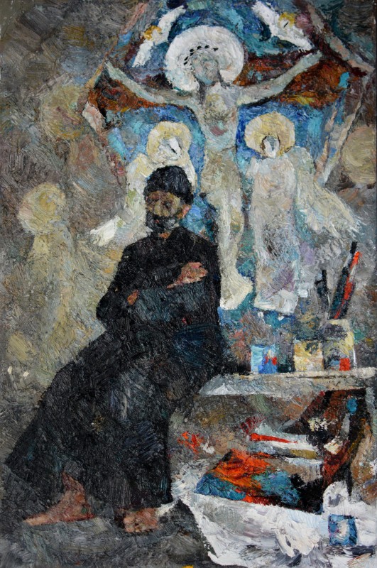 "Painting. Figure. Long term" by Doina Mîndrean, 900x550mm, oil on canvas