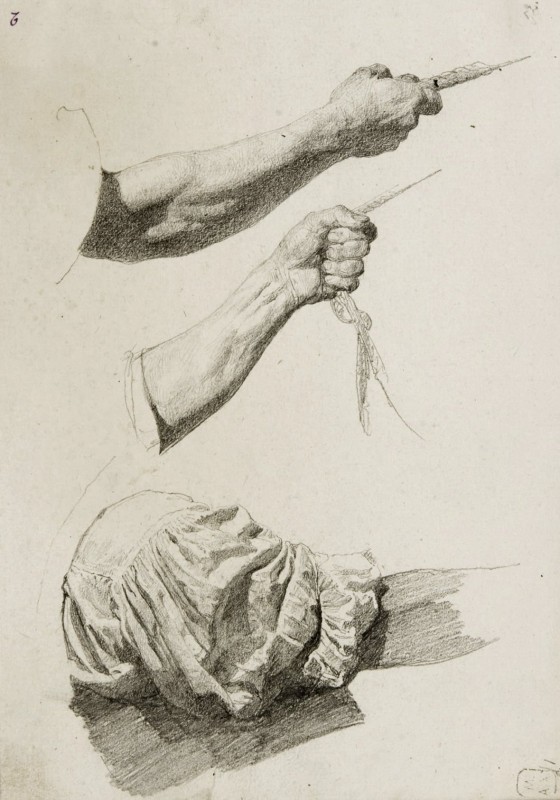 "Drawing. Gypsum, head, hands, feet" by Pavel Osipovich Kovalevskii