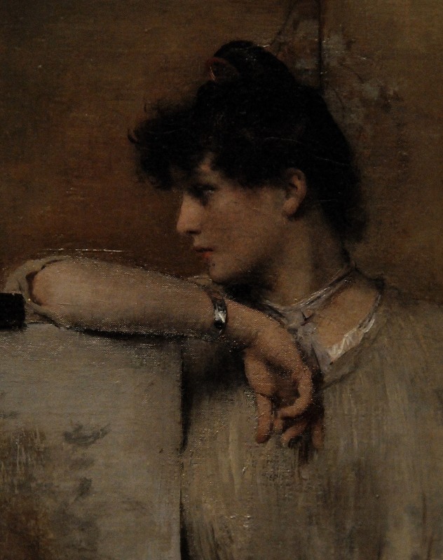 "Pictură. Figură / semifigură" by Alfred Stevens