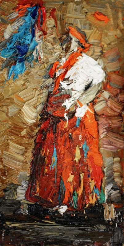 "Painting. Etude. Figure. Long term" by Doina Mîndrean, 200x100mm, oil on canvas