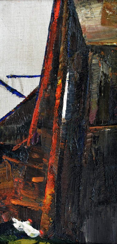 "Painting. Pleinair. Long term" by Margareta Fustei, 400x200mm, oil on canvas