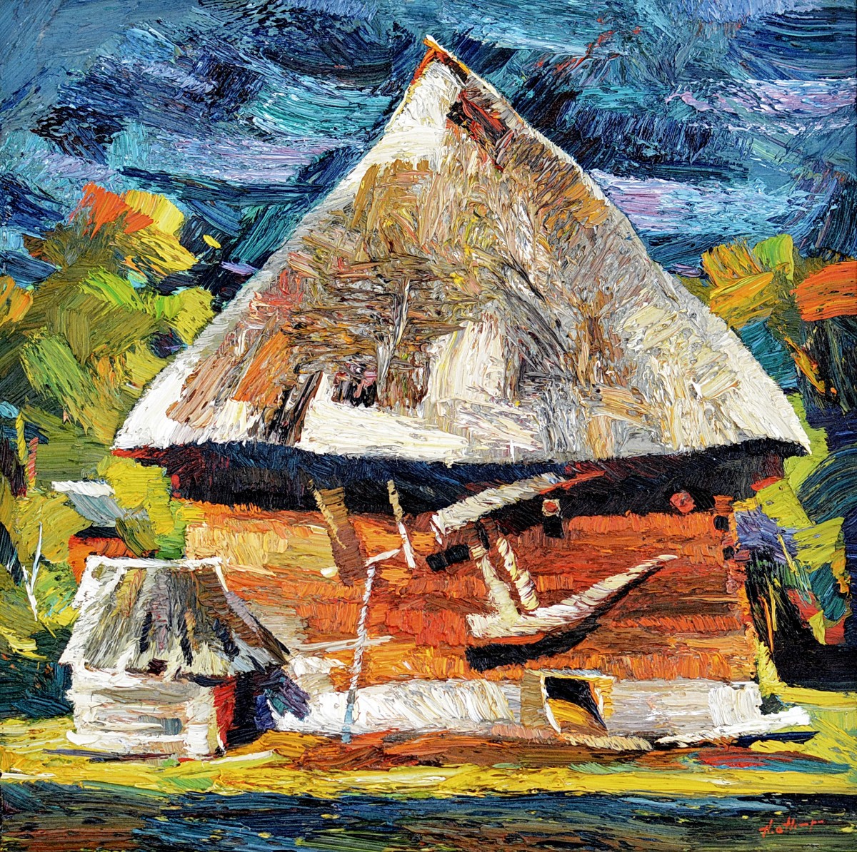 "Etude" by Anatol Ghimpu, 2004, 520x520mm, oil on canvas