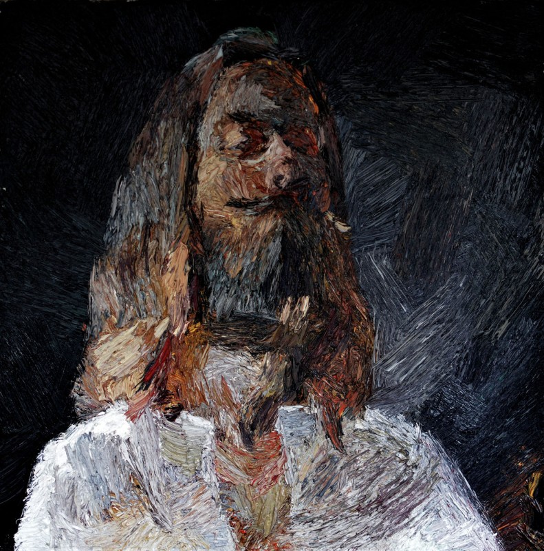 "Studiu. Portret" by Ion Golubei, 2016, 420x420mm, ulei pe pânză