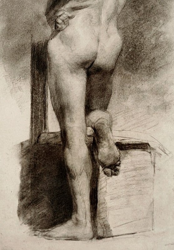 "Рисунок. Обнаженка. Гипс, голова, руки и ноги" by Херманн Моест