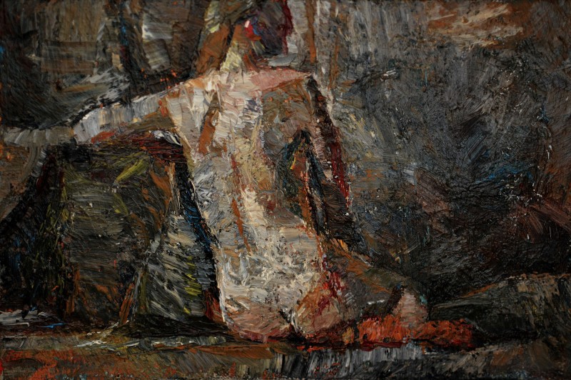 "Studiu. Nud" by Vasile Ignat, 2015, 200x300mm, ulei pe pânză