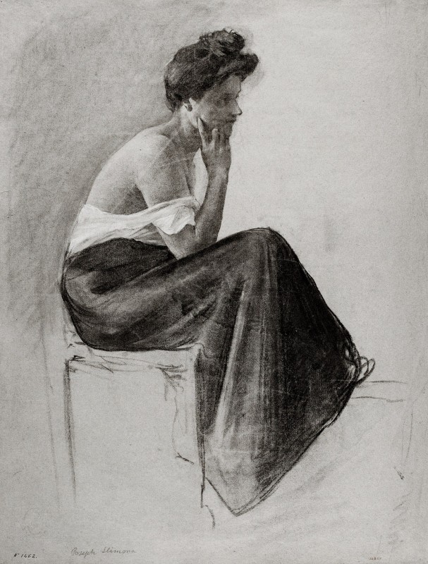 "Desen. Figură / semifigură" by Joan Llimona