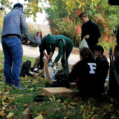 Pleinair de toamnă. Clasa IX - primele studii în ulei. octombrie 2013