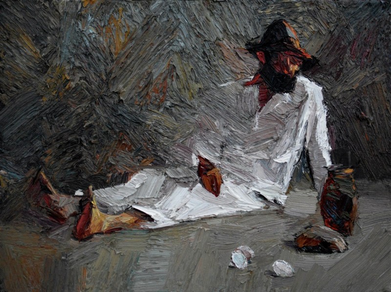 "Studiu. Figură" by Vlada Cibuc, 2015, ulei pe pânză