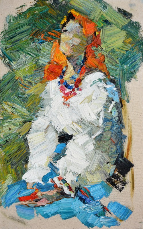 "Studiu" by Nina Apostol, 2020, 400x200mm, ulei pe pânză