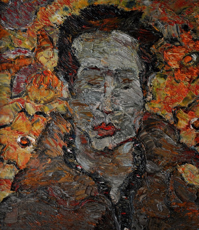 "Portret" by Olga Ilieș, 1999, 460x420mm, oil on canvas