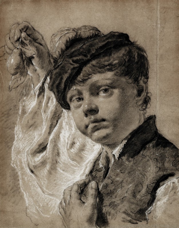 "Drawing. Portrait" by Giovanni Battista Piazzetta