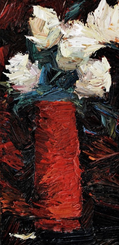 "Studiu. Natură statică cu flori" by Vlada Cibuc, 2013, oil on canvas