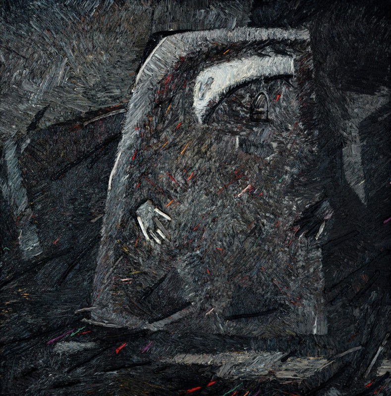"Ночь (Night)" by Anatol Ghimpu, 2002, 680x680mm, oil on canvas