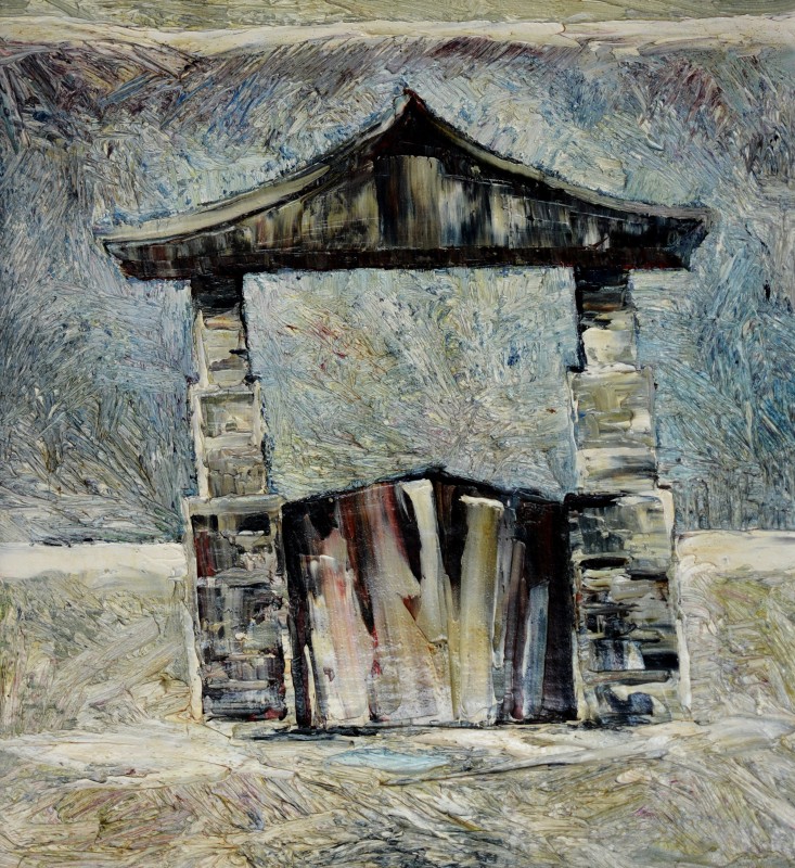 "Etude" by Anatol Ghimpu, 1994, 550x500mm, oil on canvas