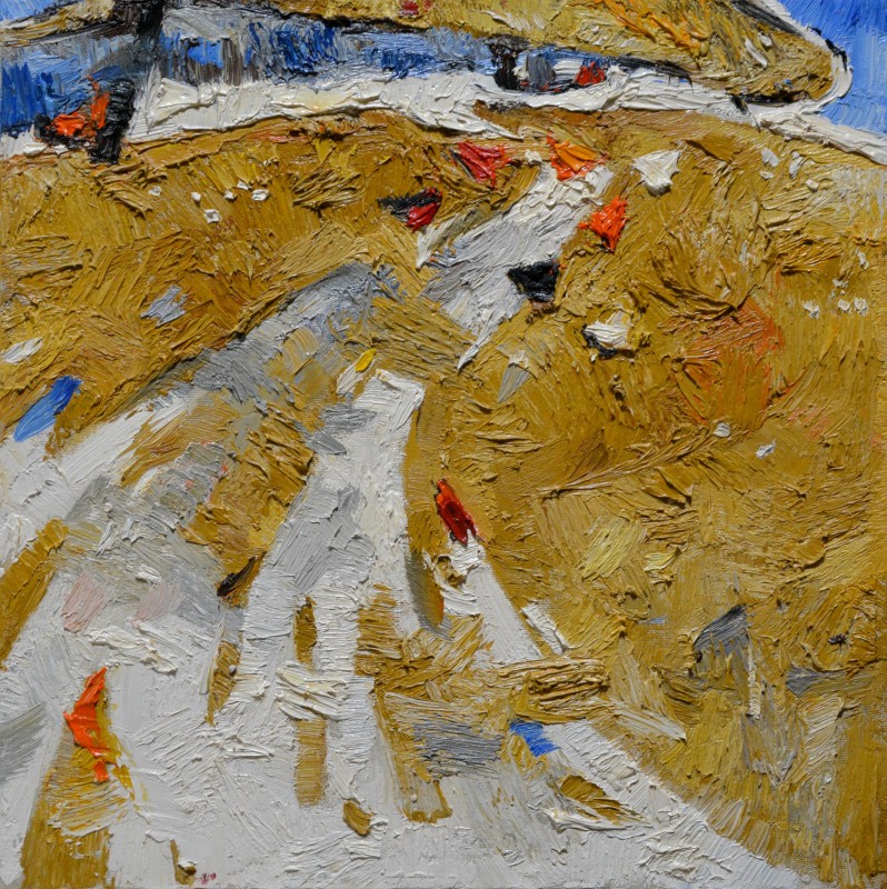 "Composition. Long term" by Diana Rumeghea, 420x420mm, oil on canvas