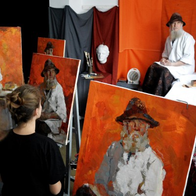 Lucru în ateliere. Pictură și desen. Decembrie 2016