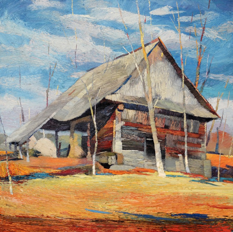 "Etude" by Anatol Ghimpu, 2000, 680x680mm, oil on canvas