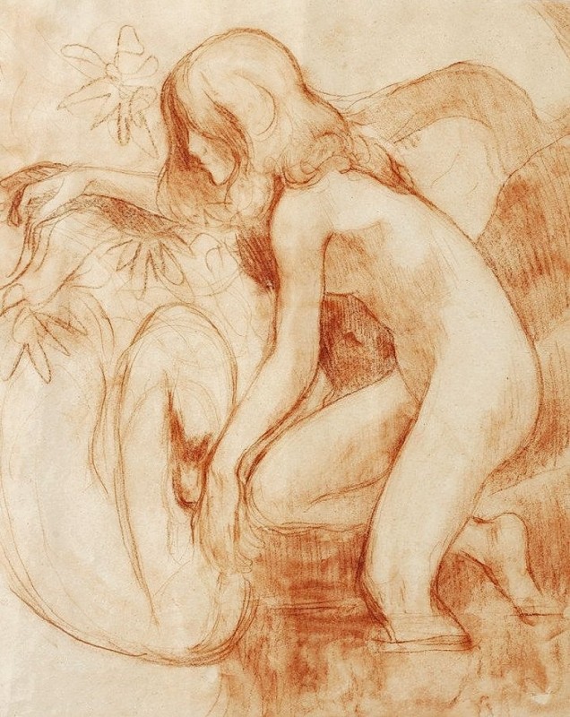 "Drawing. Nude" by Jean-Francis Auburtin
